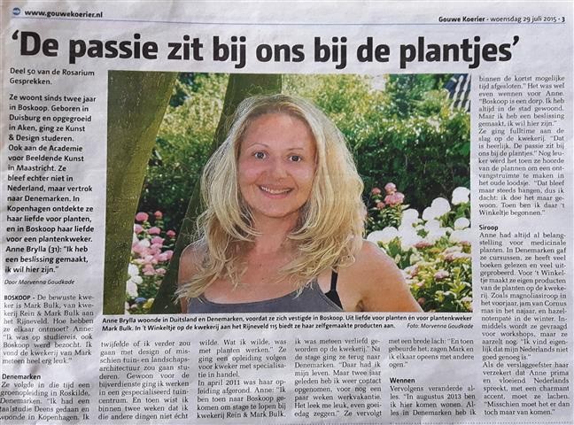 De Gouwe Koerier juli 2015 - Rosarium gesprekken